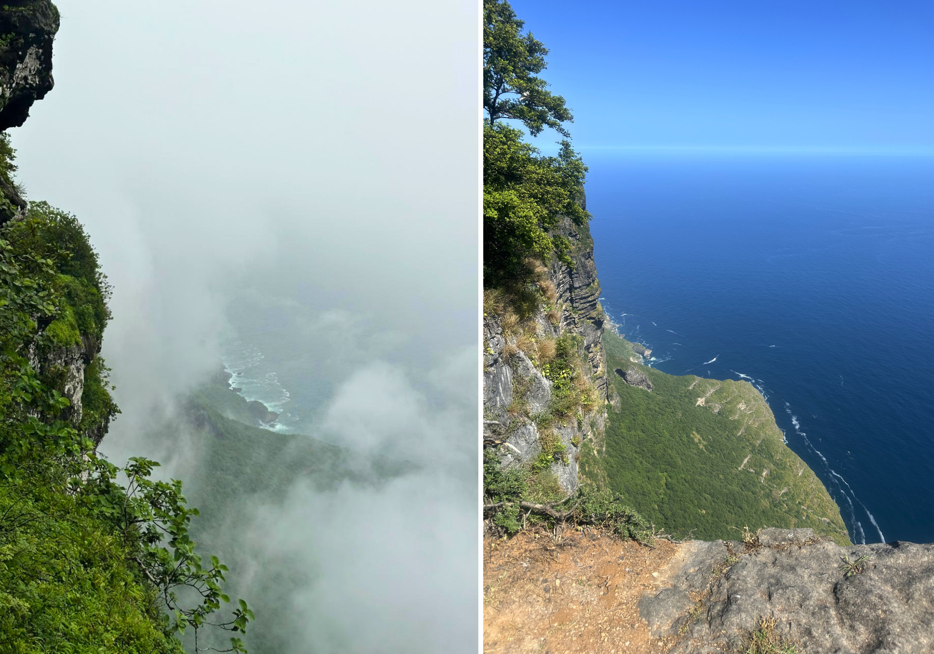 Comparison between Shaat viewpoint in Khareef and after Khareef season.