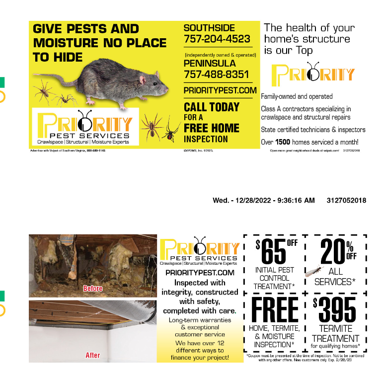 Pest Control Hampton Roads VA Pro Exterminator & Termite Treatments