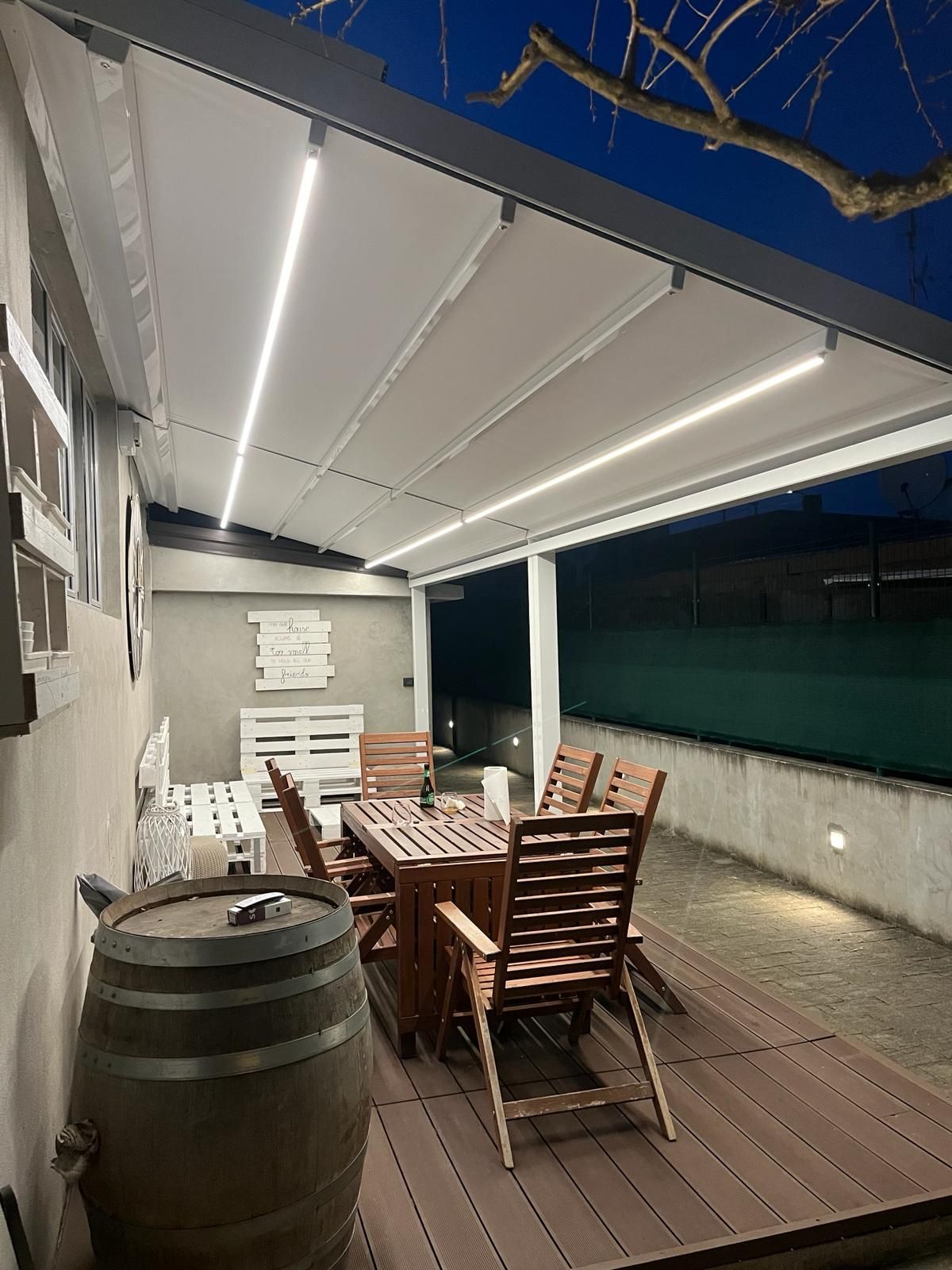 Pergole con luci a led