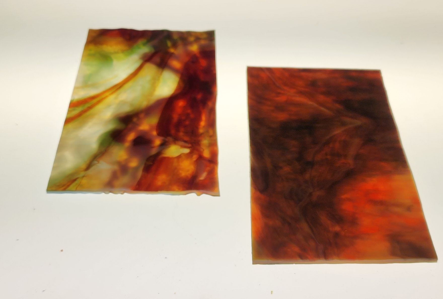Rare Chicago Art Glass in deep red at Hartford, Wisconsin Stained Glass Supplier. 