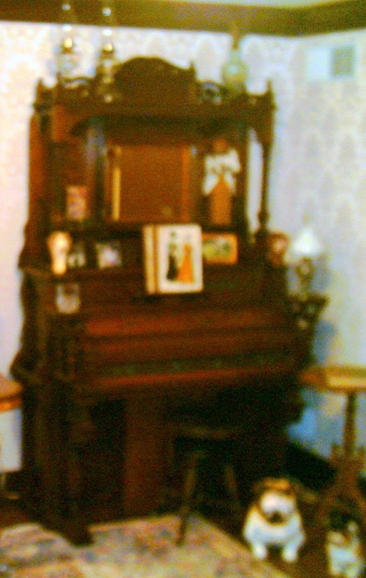 The very first antique we ever purchased-Eastlake pump organ which had been repurposed into a desk.