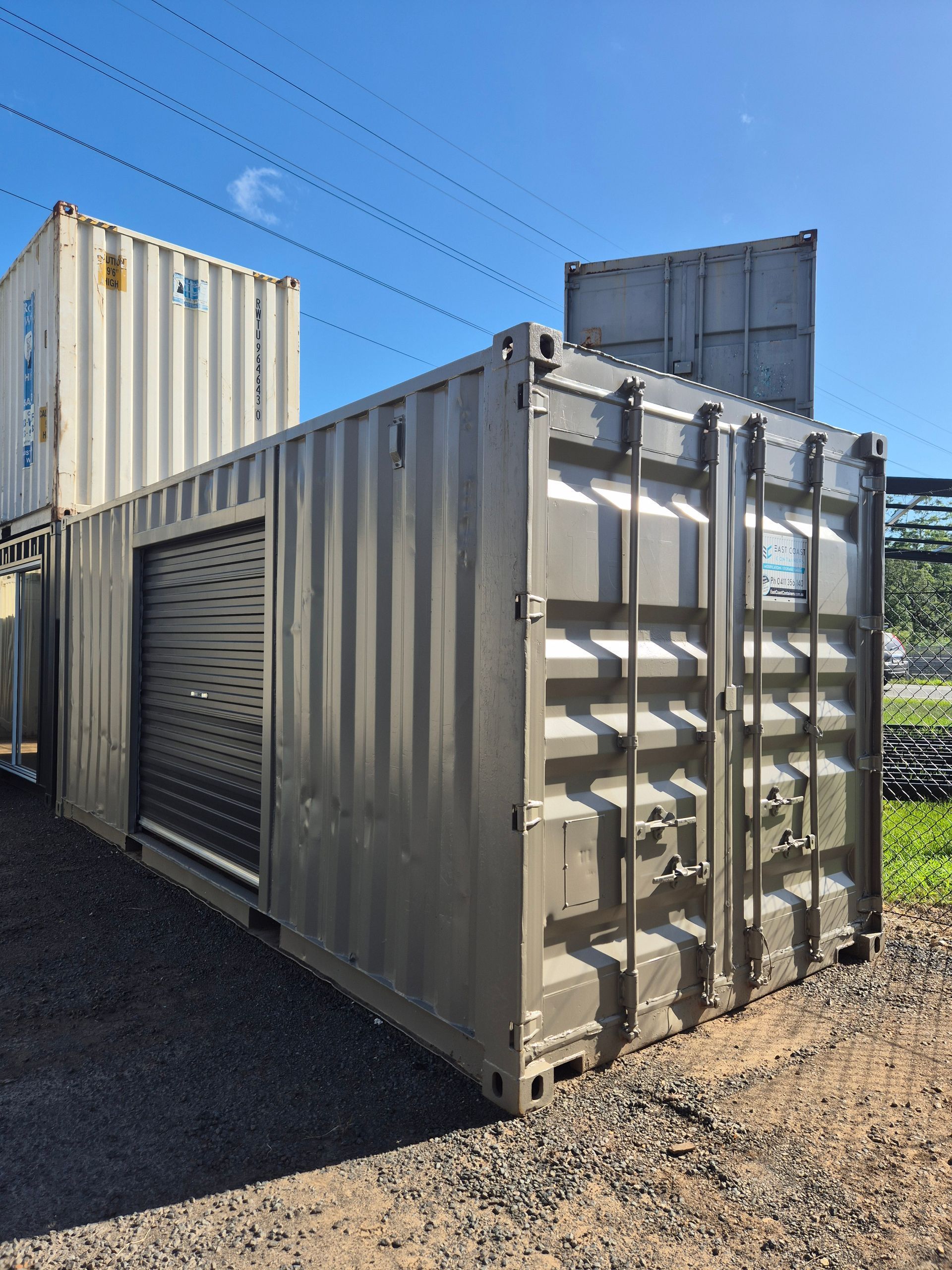 Grey Shipping Container — East Coast Containers Shipping Containers and Transport in Chevallum, QLD