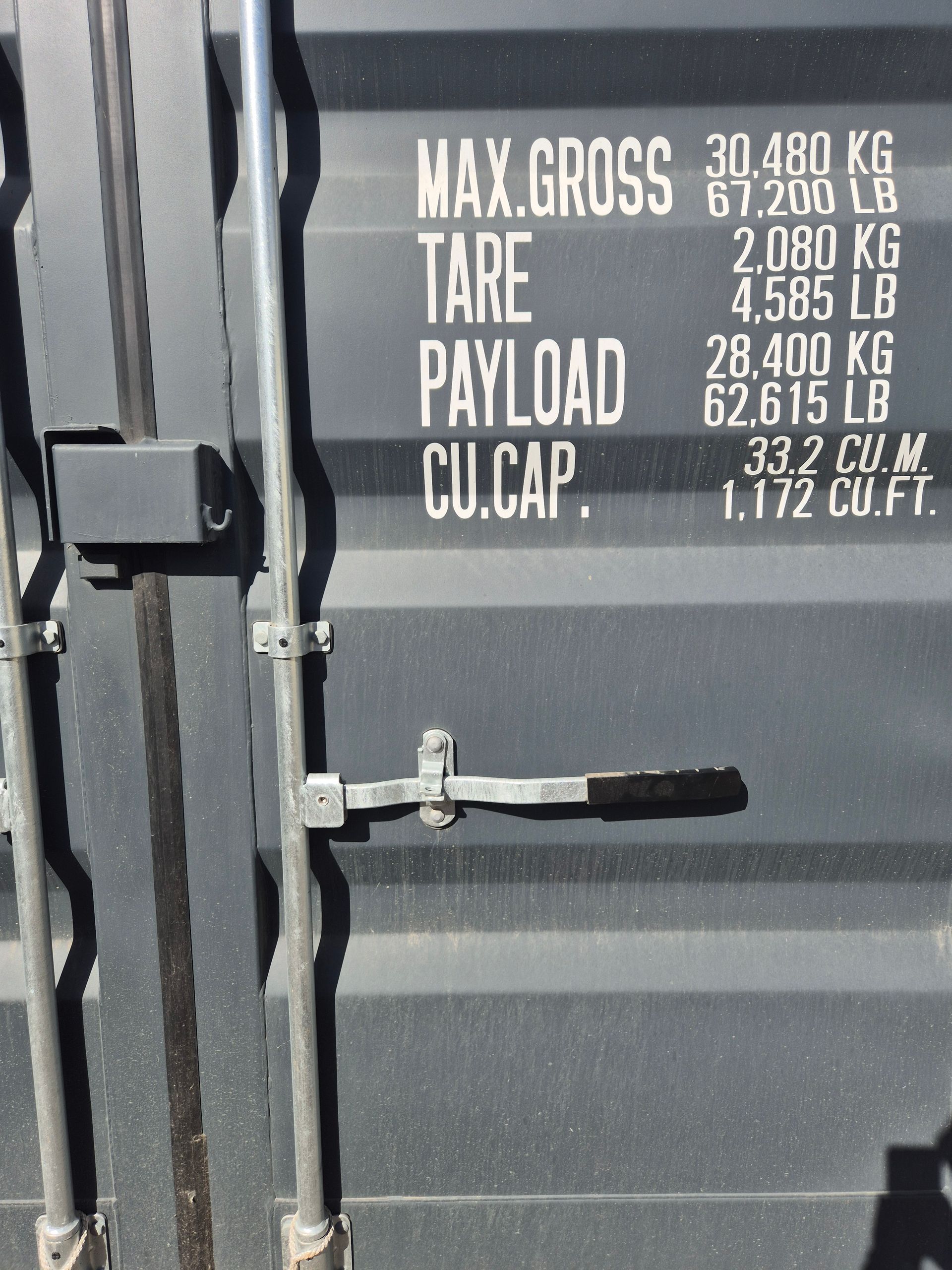 Gray Shipping Container — 20ft New Shipping Container Multiple Colour Options