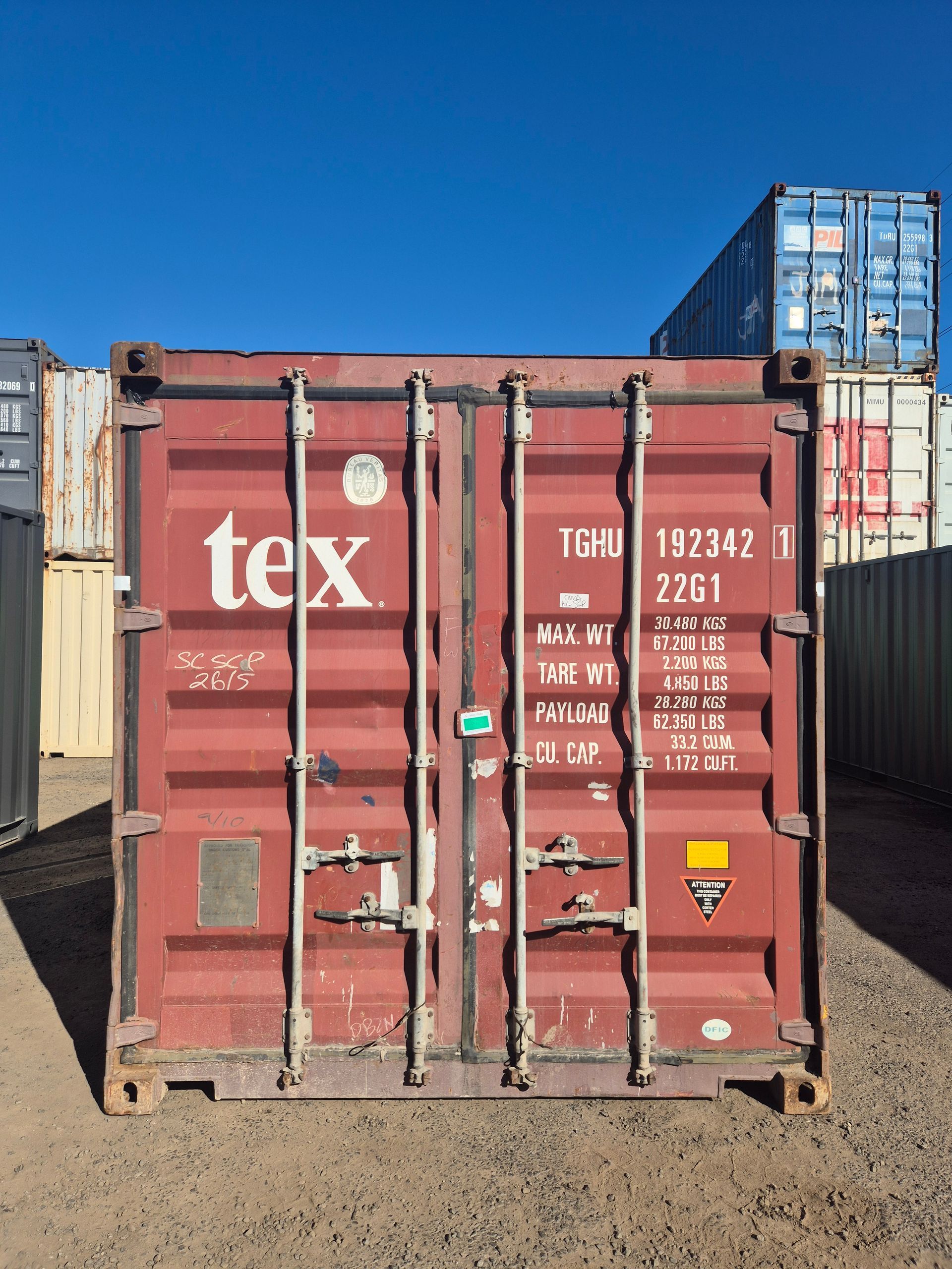 Red Shipping Container — 20ft B Grade Shipping Container