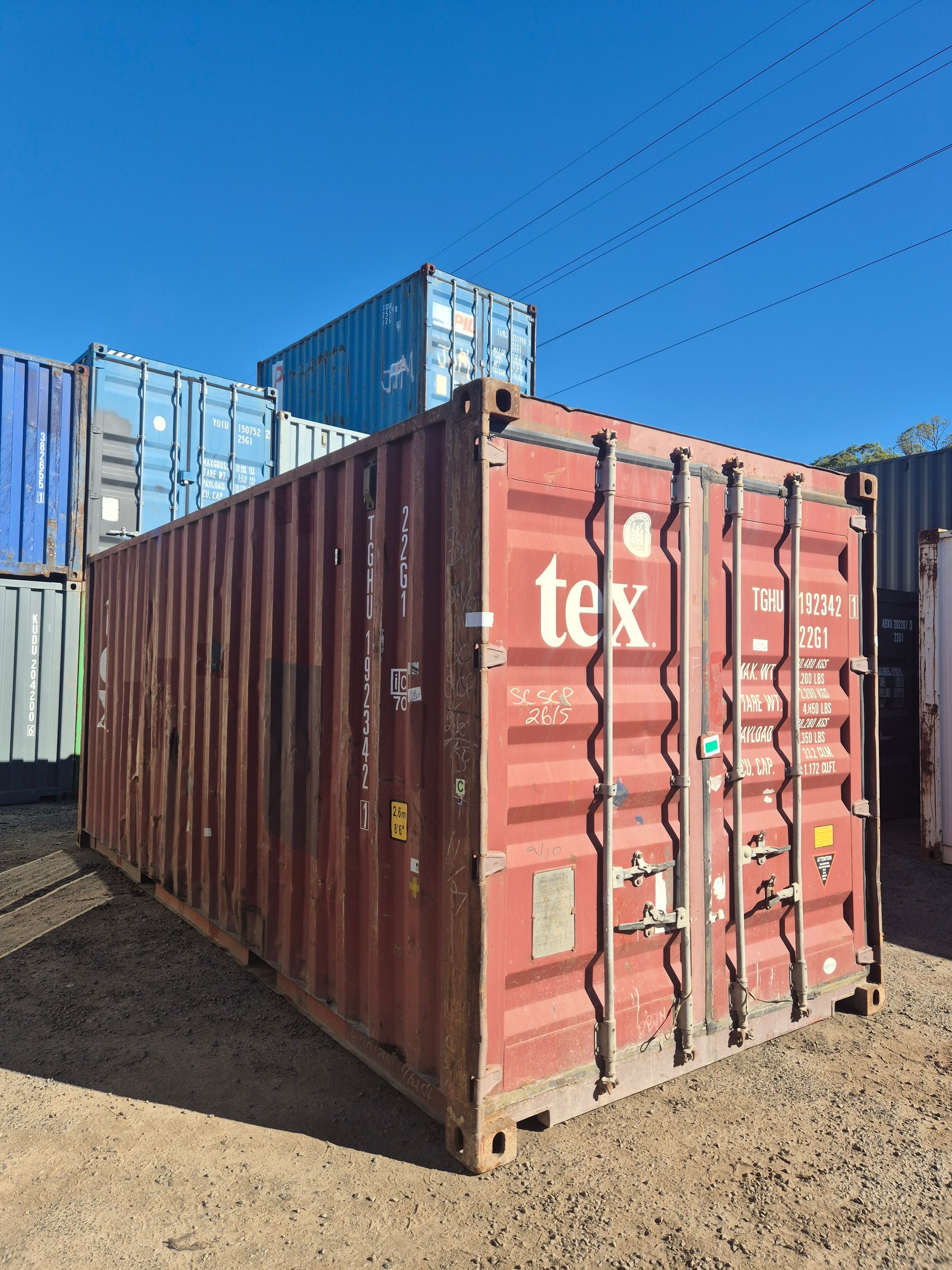 Red Shipping Container — 20ft B Grade Shipping Container