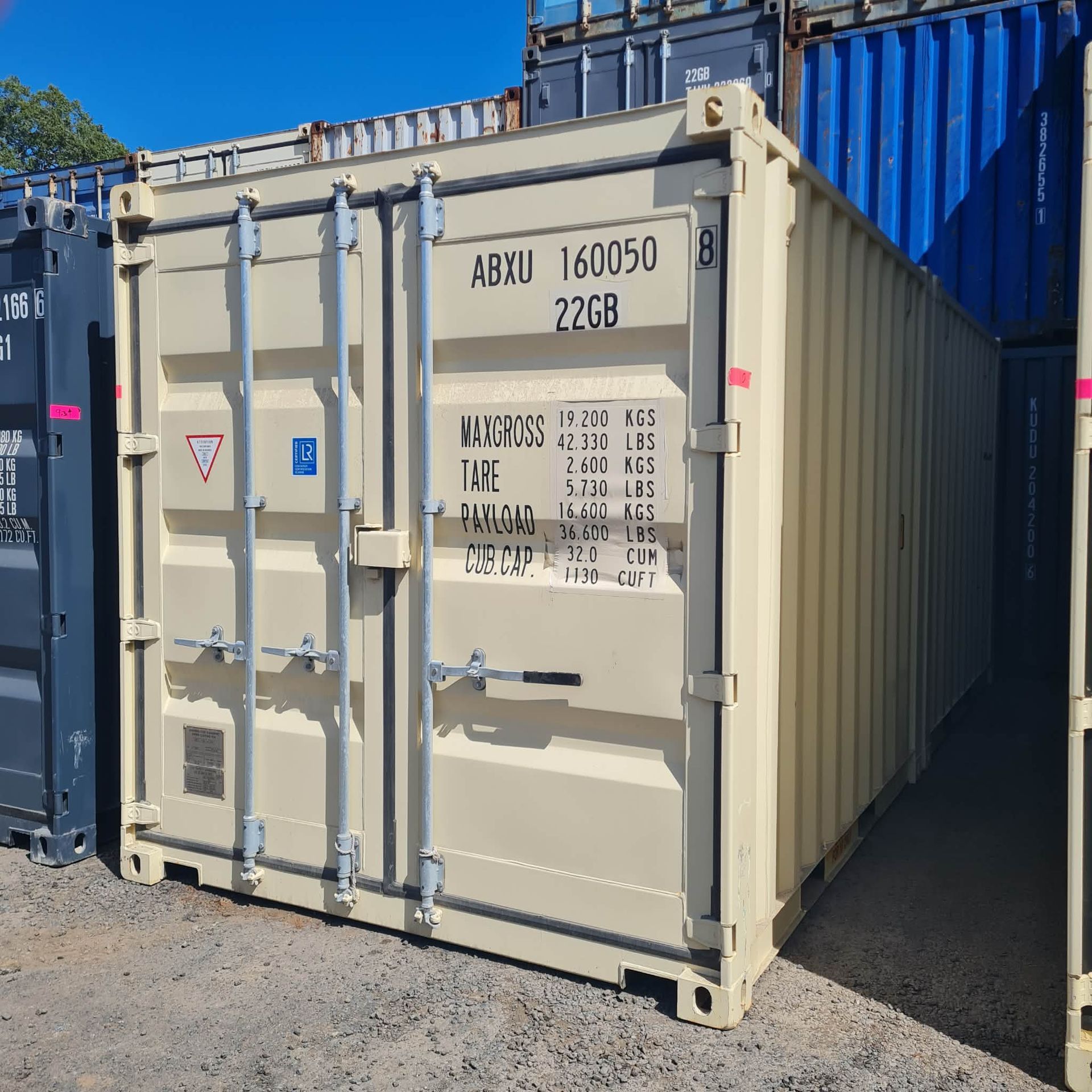 Beige Shipping Container — East Coast Containers Shipping Containers and Transport in Chevallum, QLD