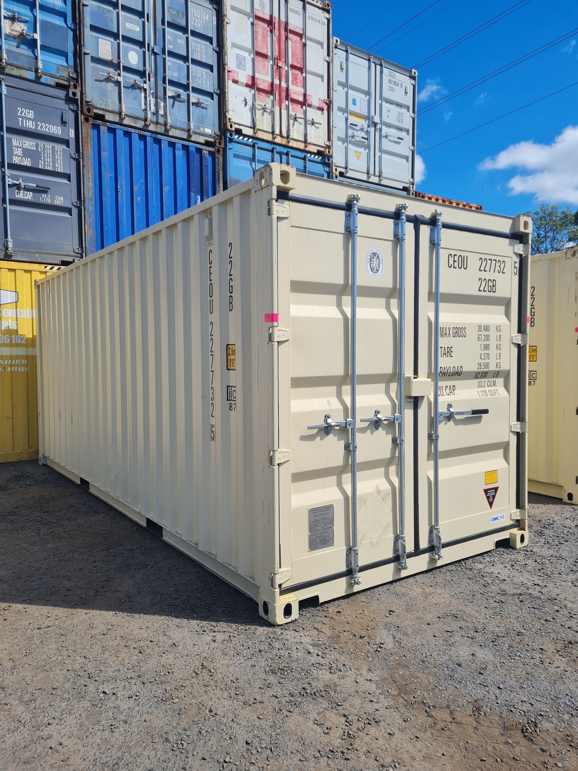 Beige Shipping Container — East Coast Containers Shipping Containers and Transport in Chevallum, QLD