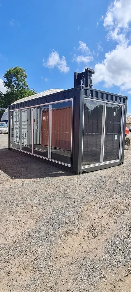 Modified Shipping Container With Screened Sides — East Coast Containers Shipping Containers and Transport in Brisbane, QLD