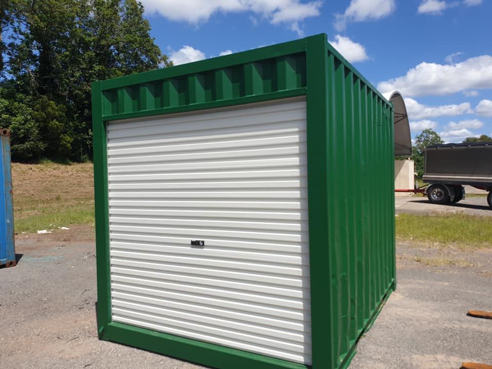 A Green, Rectangular Storage Container — East Coast Containers Shipping Containers and Transport in Sunshine Coast, QLD