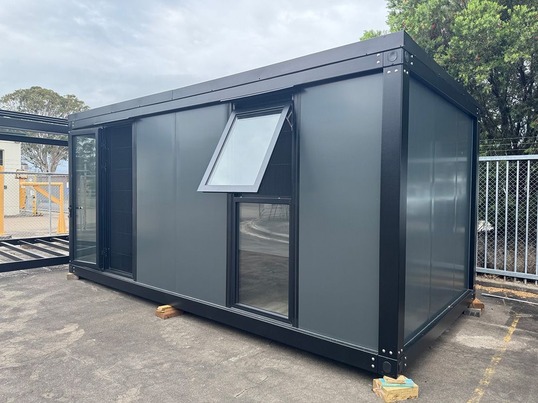 Gray Portable Modular Building — East Coast Containers Shipping Containers and Transport in Chevallum, QLD