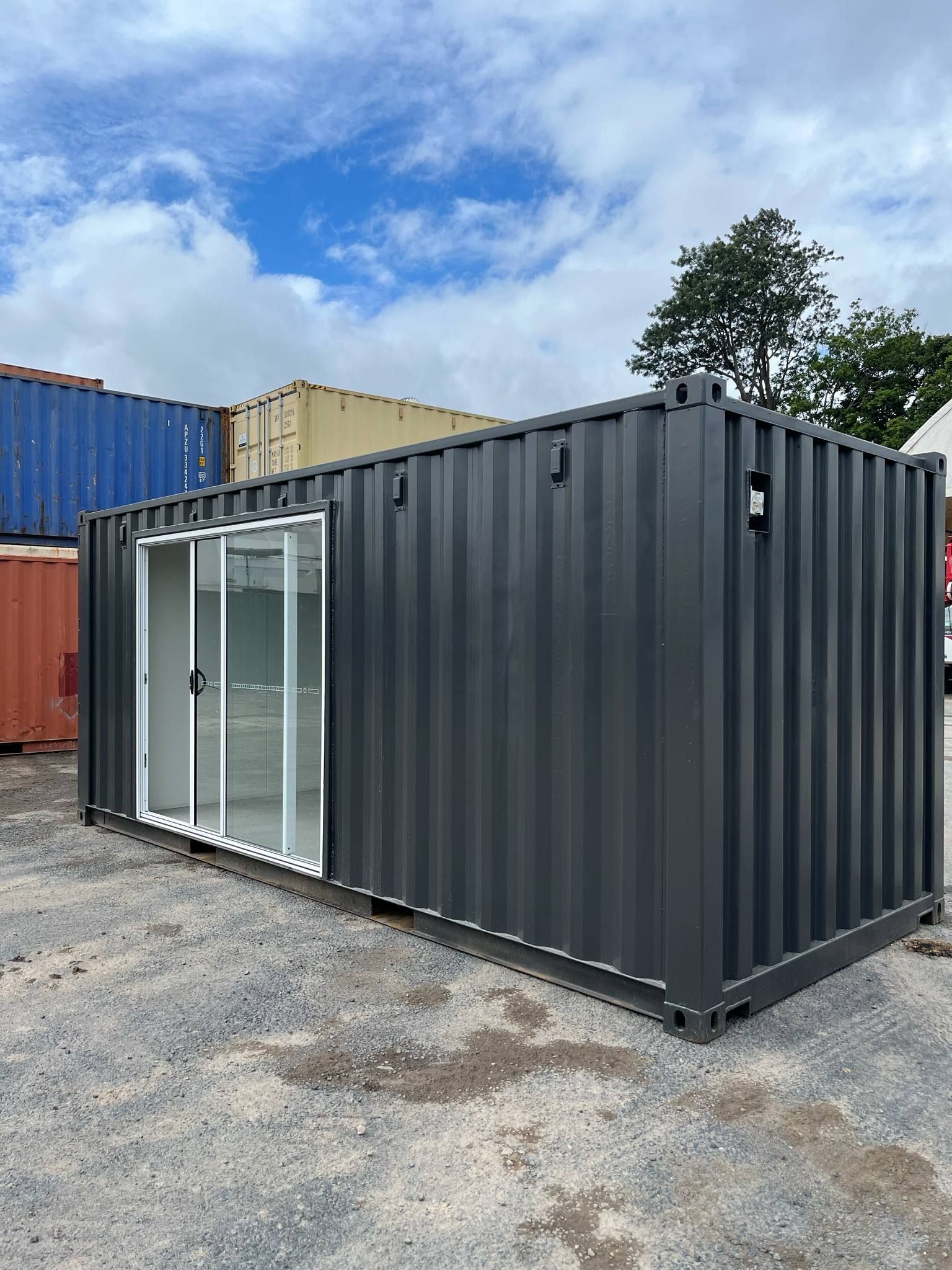 Black Shipping Container — 20ft Studio Conversion