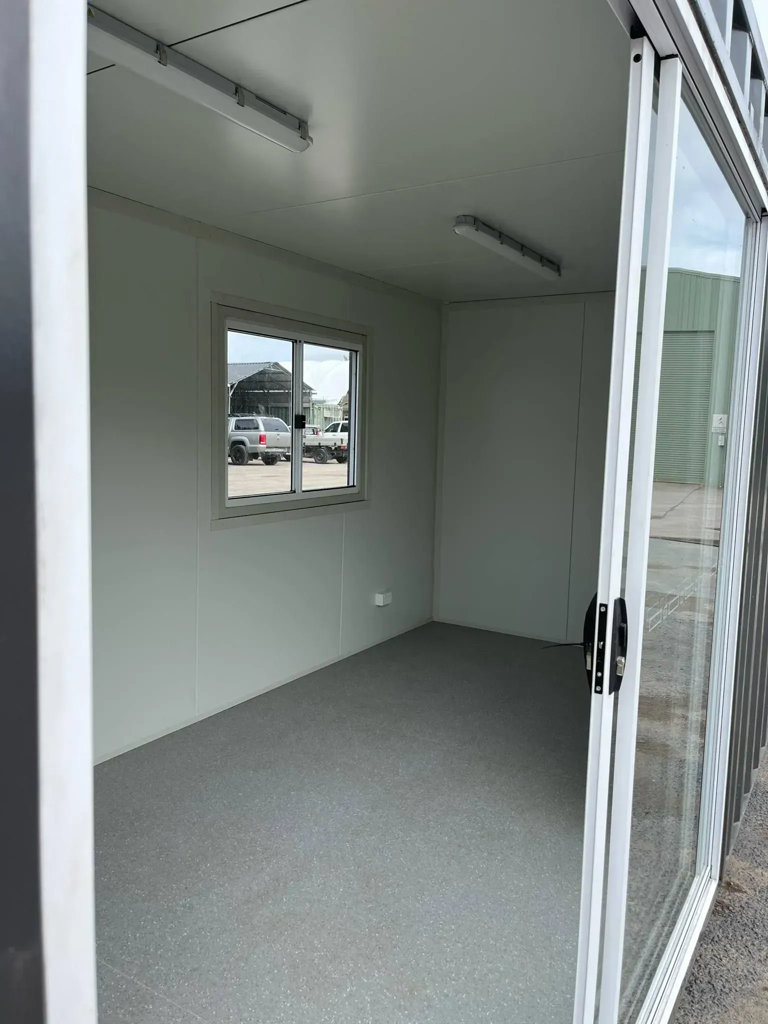 Empty Modular Office Interior — East Coast Containers Shipping Containers and Transport in Gympie, QLD