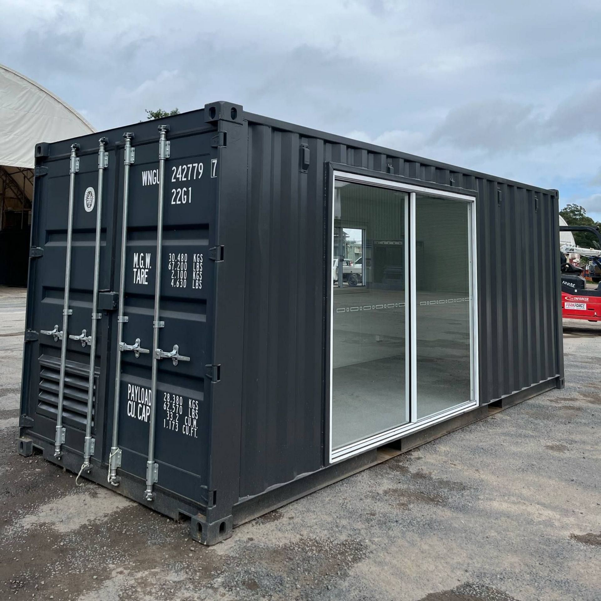 Black Shipping Container — 20ft Studio Conversion