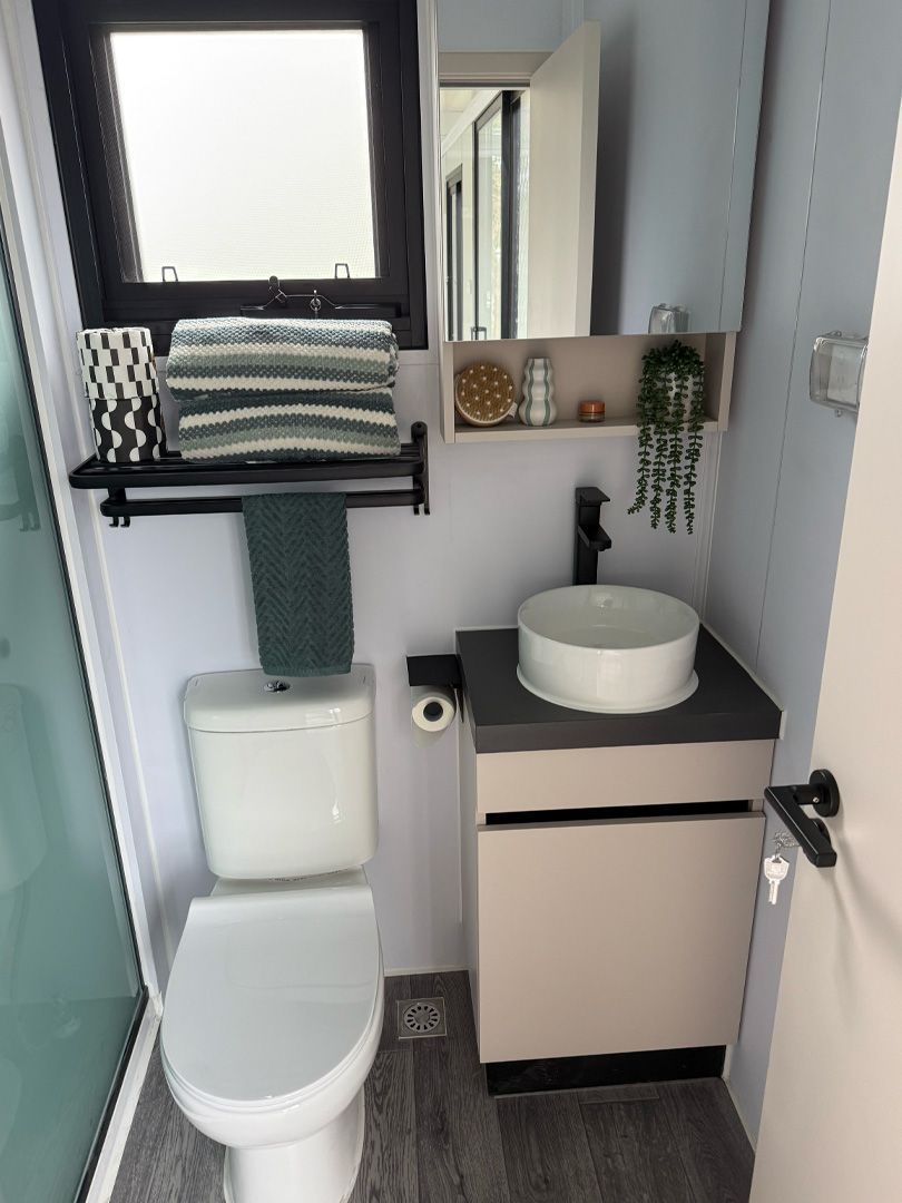 Compact Bathroom With Toilet — East Coast Containers Shipping Containers and Transport in Chevallum, QLD
