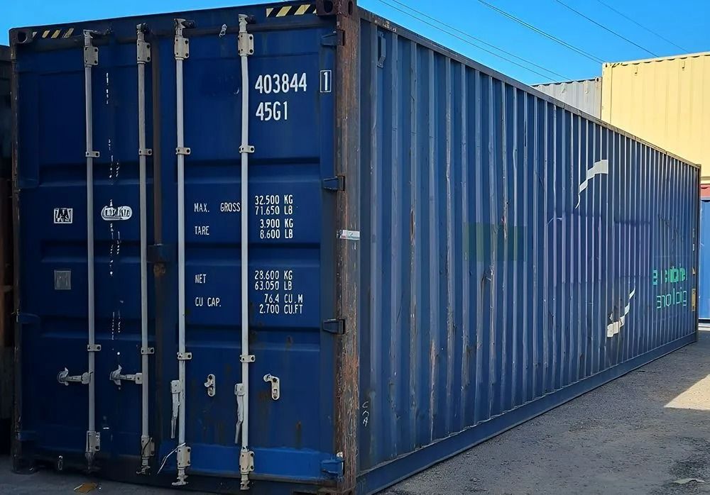 A Large, Blue Shipping Container — East Coast Containers Shipping Containers and Transport in Chevallum, QLD A Large Blue Shipping Container — East Coast Containers Shipping Containers and Transport in Chevallum, QLD