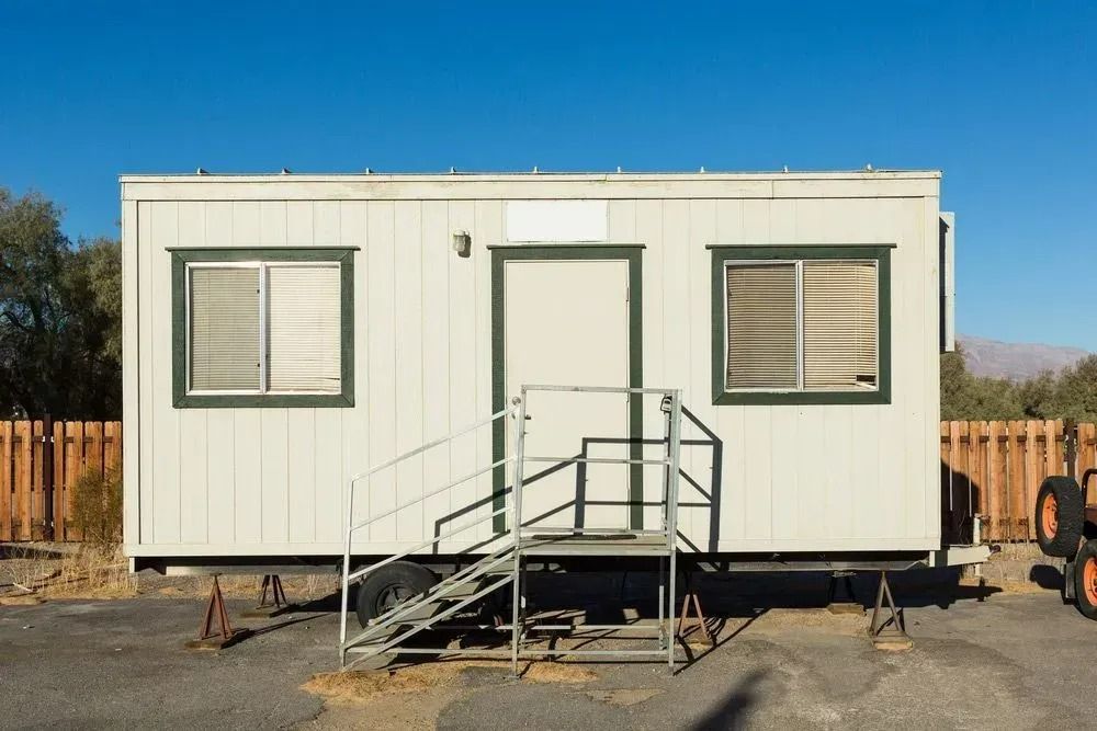 A Rectangular Portable Office Trailer — East Coast Containers Shipping Containers and Transport in Chevallum, QLD A Rectangular Portable Office Trailer — East Coast Containers Shipping Containers and Transport in Chevallum, QLD