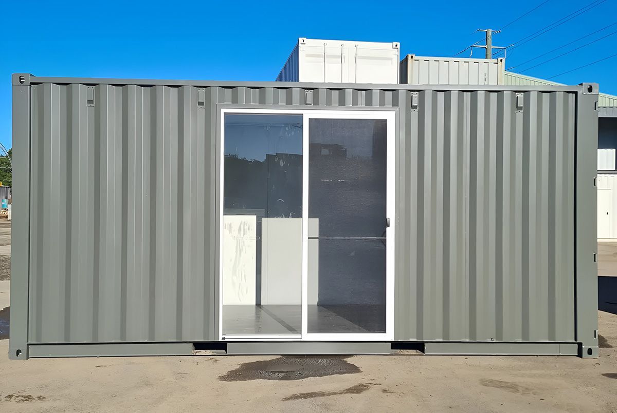 Shipping Container Granny Flat With Sliding Glass Door