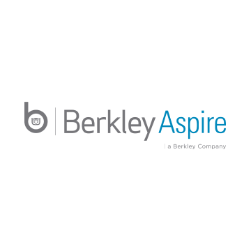 Berkley Aspire logo with gray icon and text, blue “Aspire,” on a white background