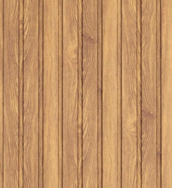 Una cocina moderna con gabinetes blancos, una isla con cubierta de mármol con fregadero y una pared con listones de madera verticales.