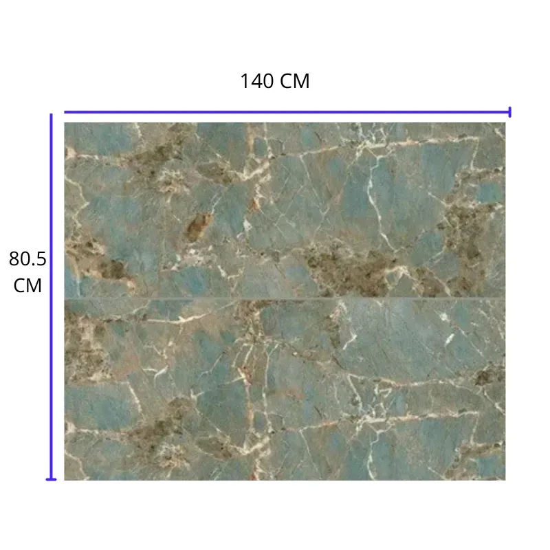 PORCELANATO VILLAGRES 80.5X140 AMAZONITA PUL