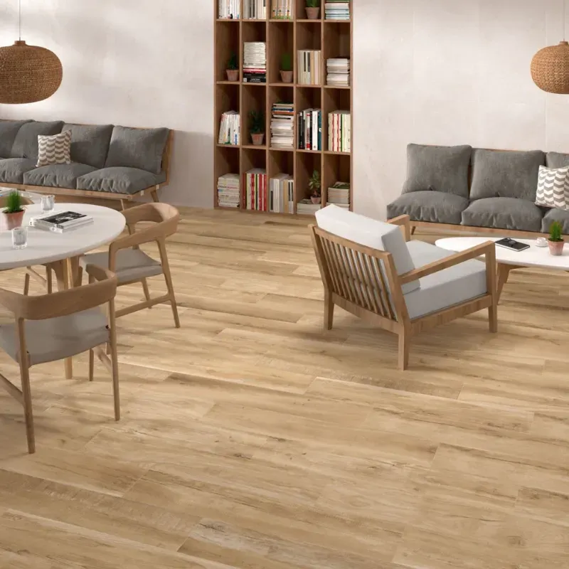 PORCELANATO ROSTOCK 20X120 NEW CHALTEN ROBLE