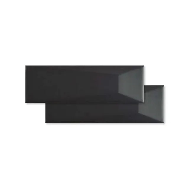 GISELI CERAMICA 8.2X26 TECNO BLACK BRILLANTE