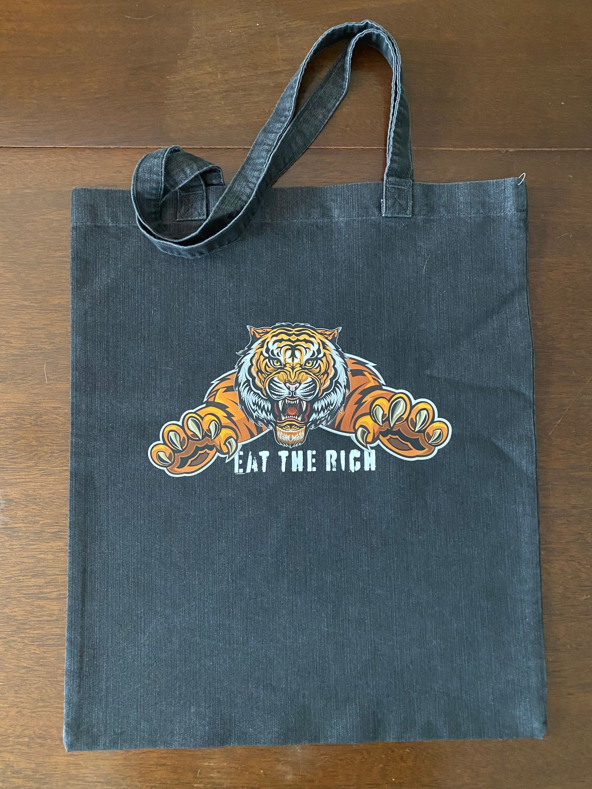 Eat The Rich Denim Shopper