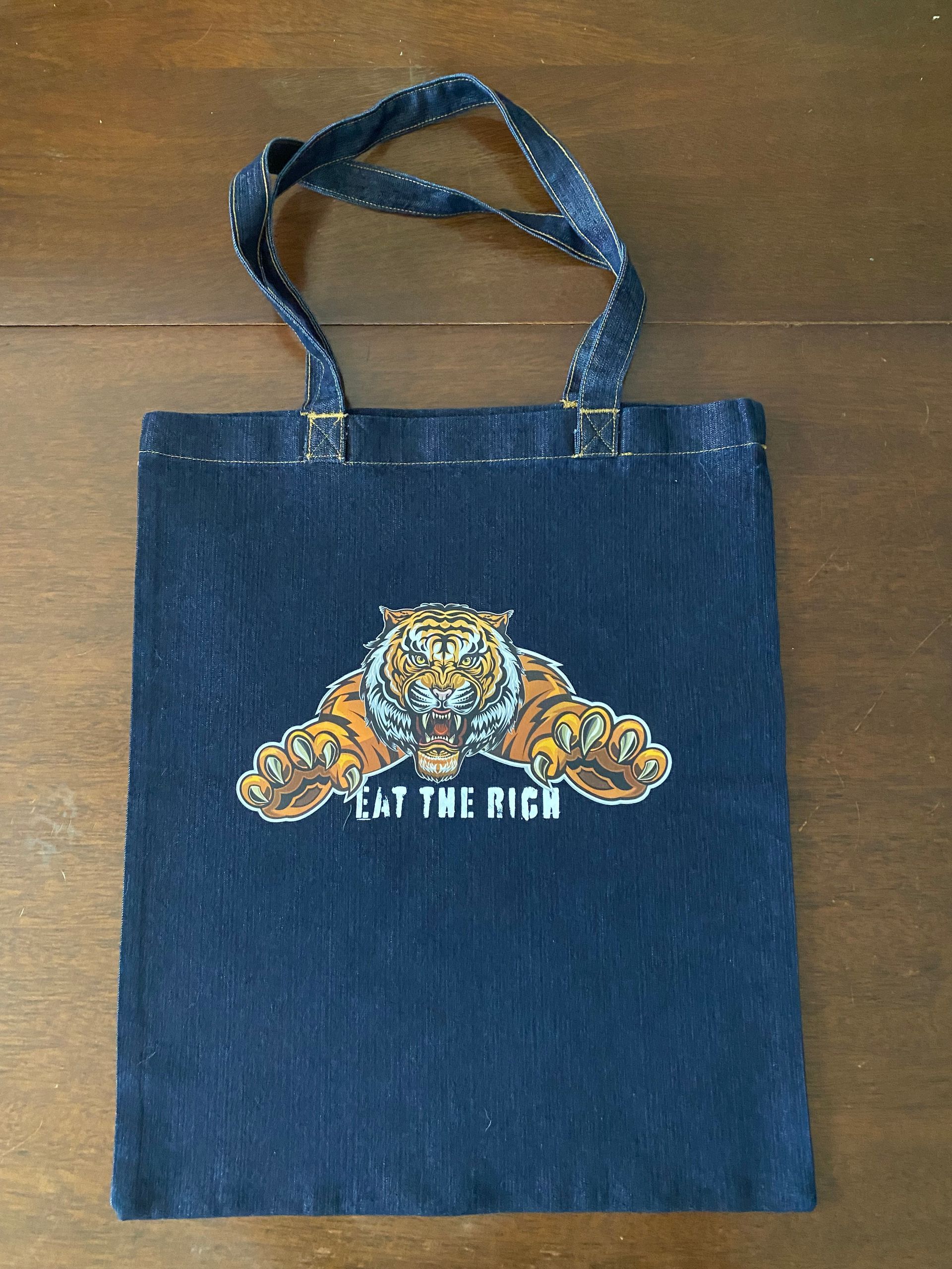 Eat The Rich Denim Shopper