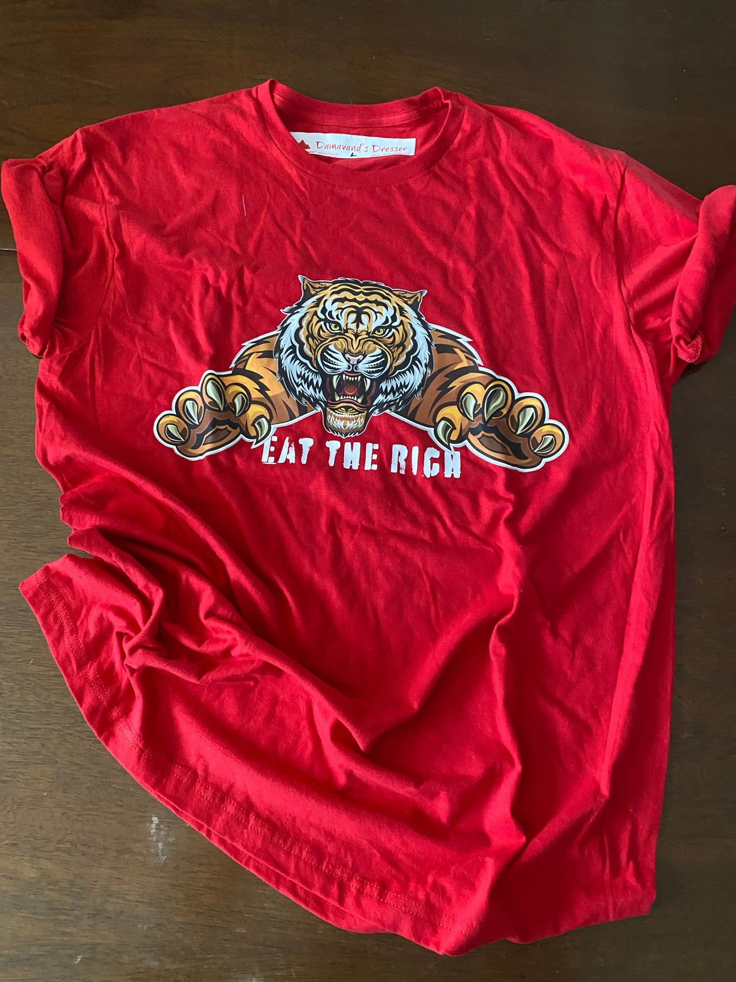 Unisex Eat The Rich Tiger T-Shirt