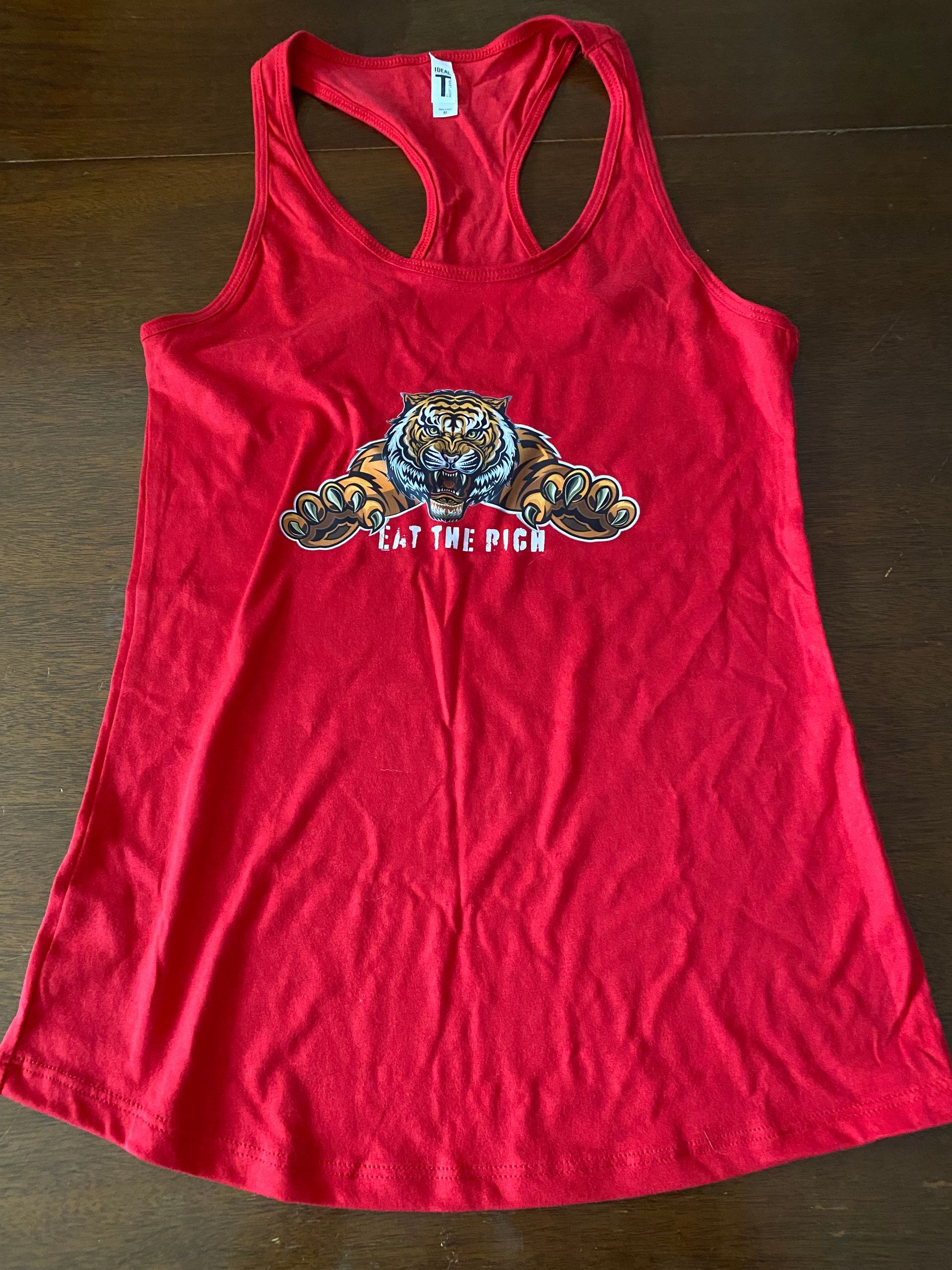 Ladies Eat The Rich Tiger Tank Top