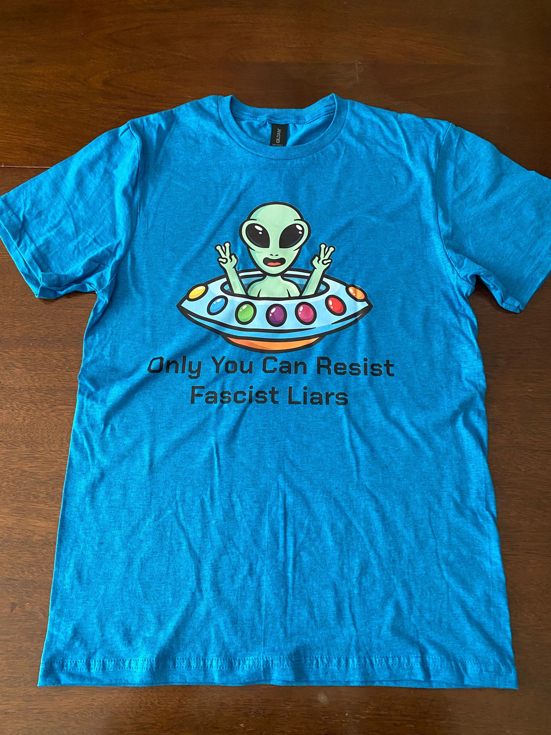 Unisex Fascist Liars Alien Peace Sign T-Shirt
