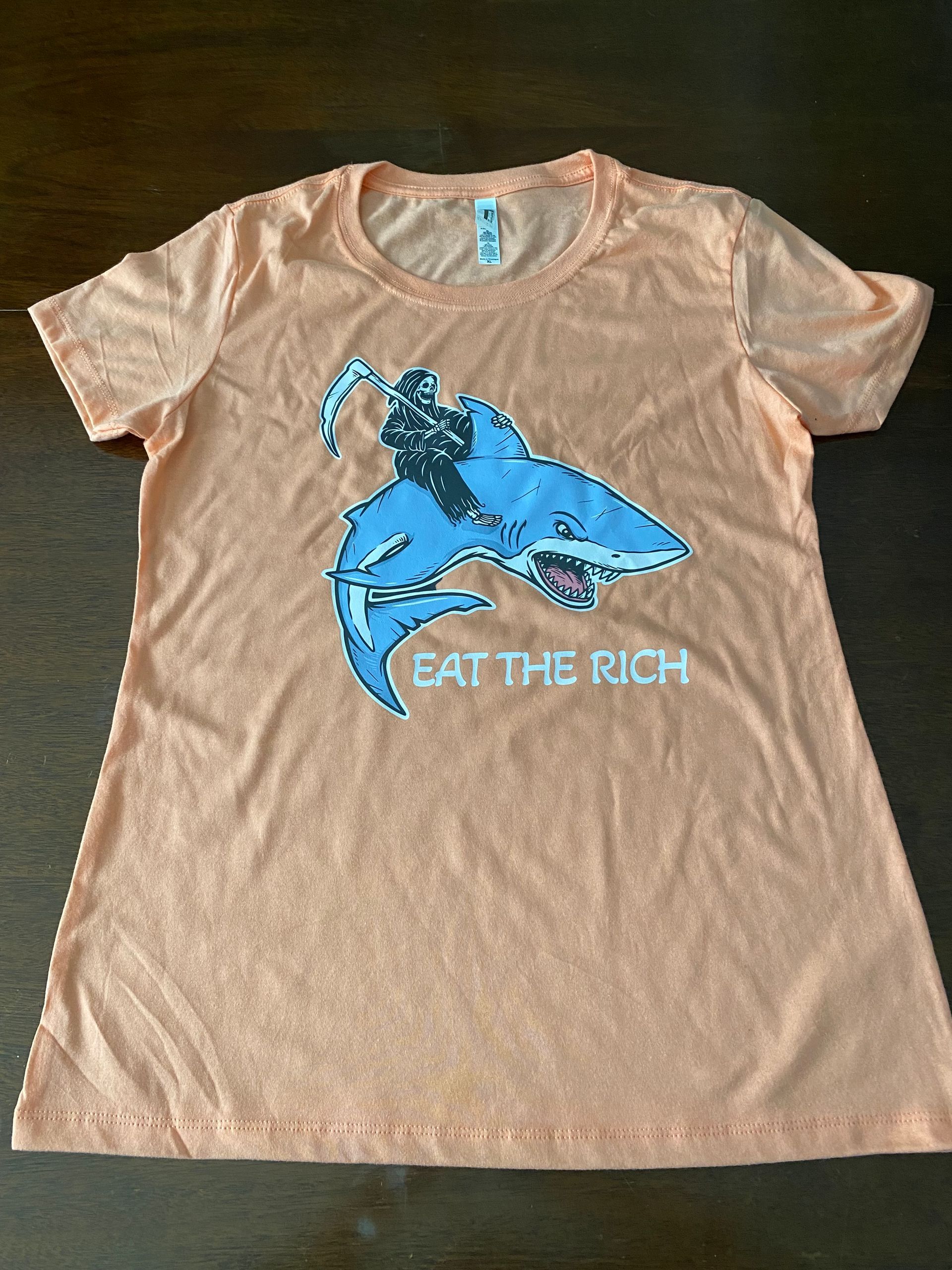 Ladies Eat The Rich Grim Shark T-Shirt