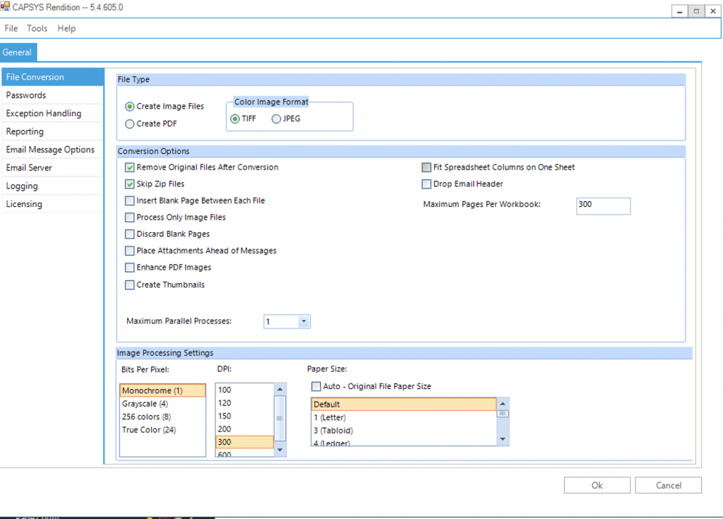 screenshot of rendition qsx configuration screen