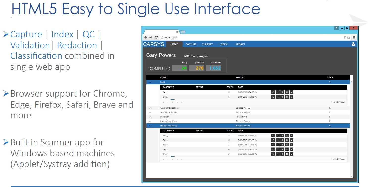 picture of capsys capture web client
