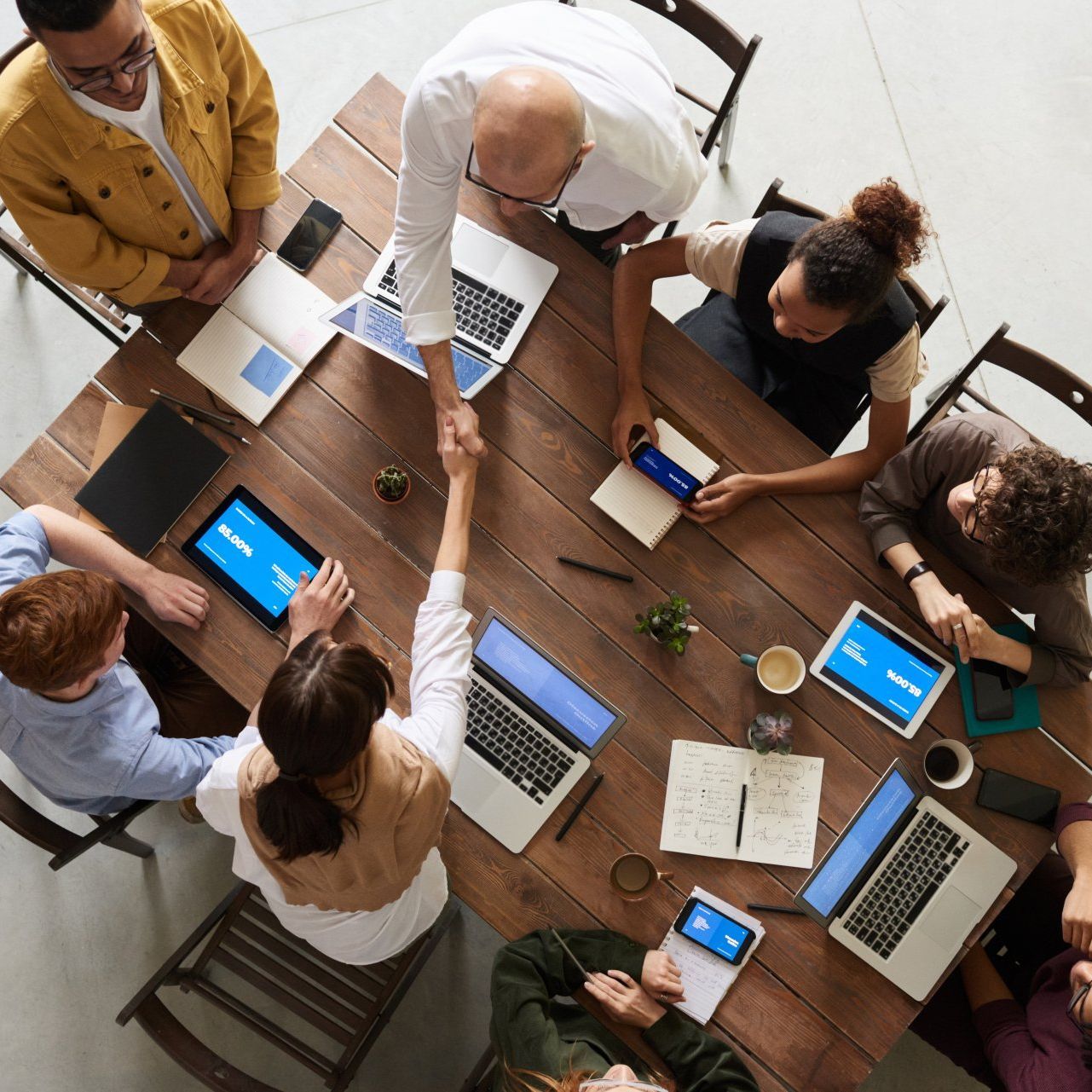 people working together