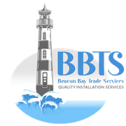 The logo for beacon bay trade services