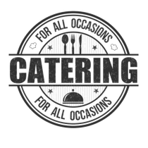 Catering logo: circular emblem with text 