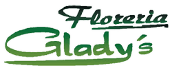 Logotipo para Floreria Gladys's en letra verde.
