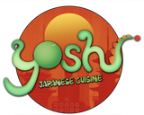Green “Yoshi” logo over an orange circle with “Japanese Cuisine” text below