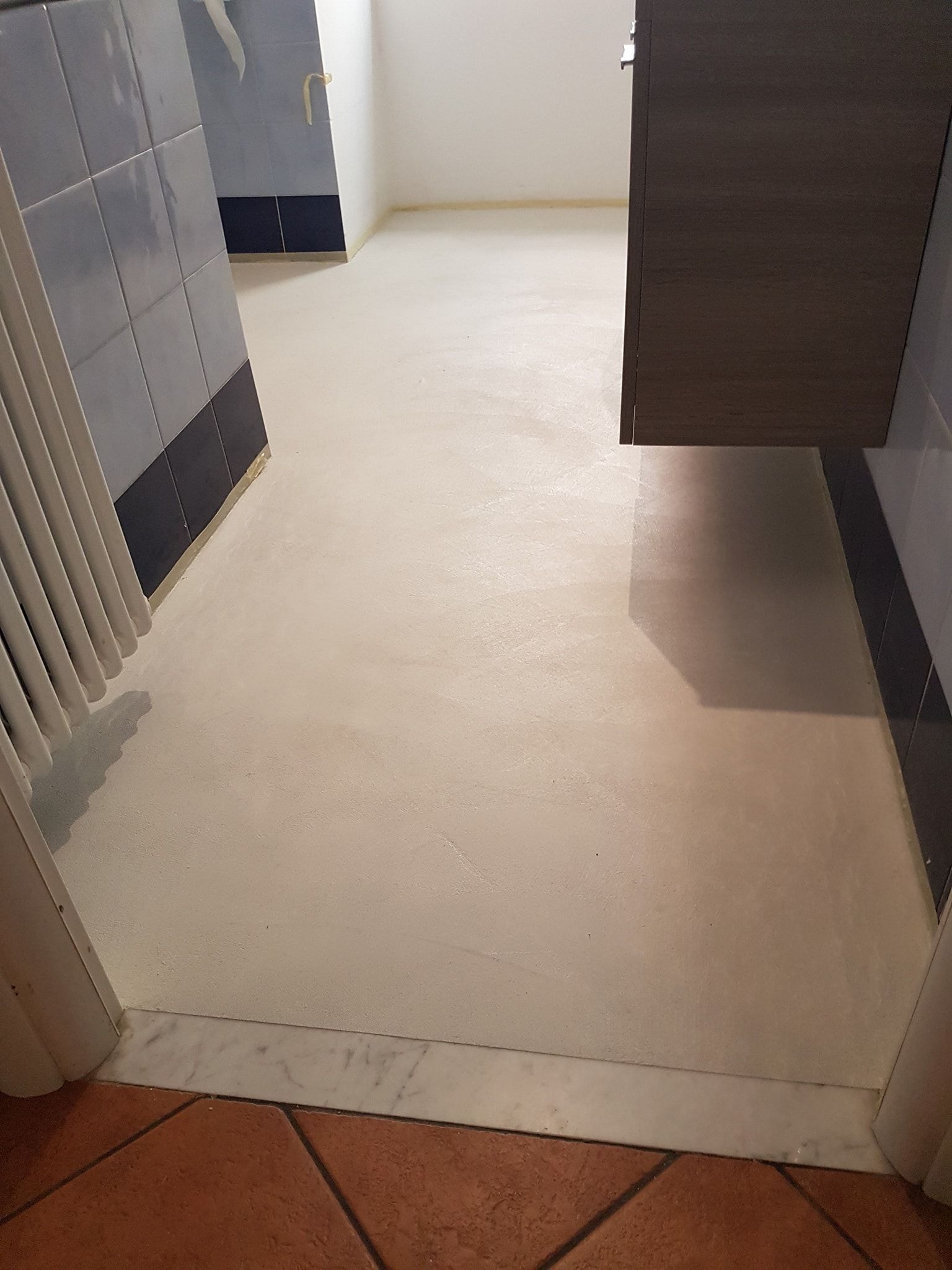 bagno dopo la resina