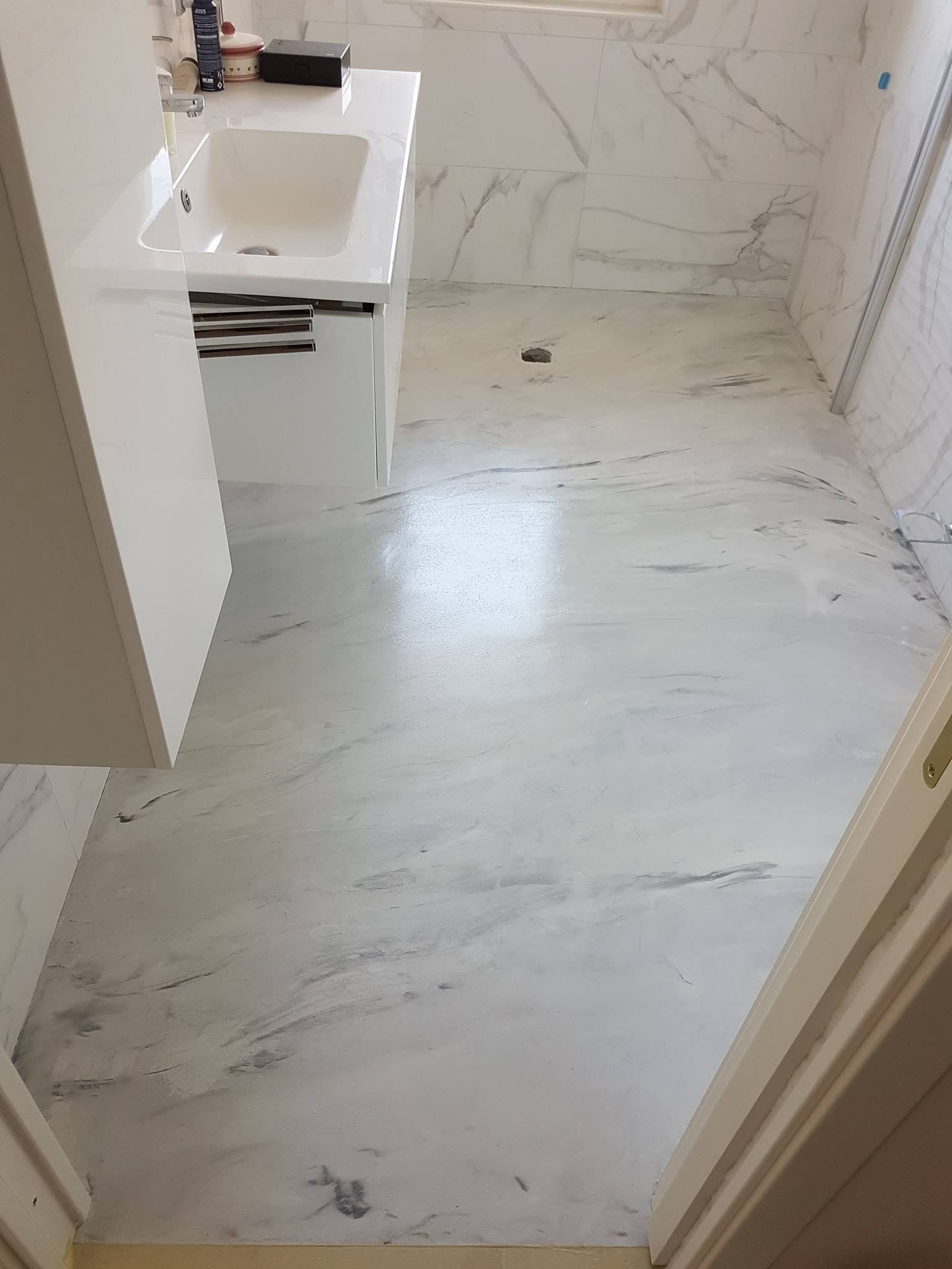 bagno dopo con resina
