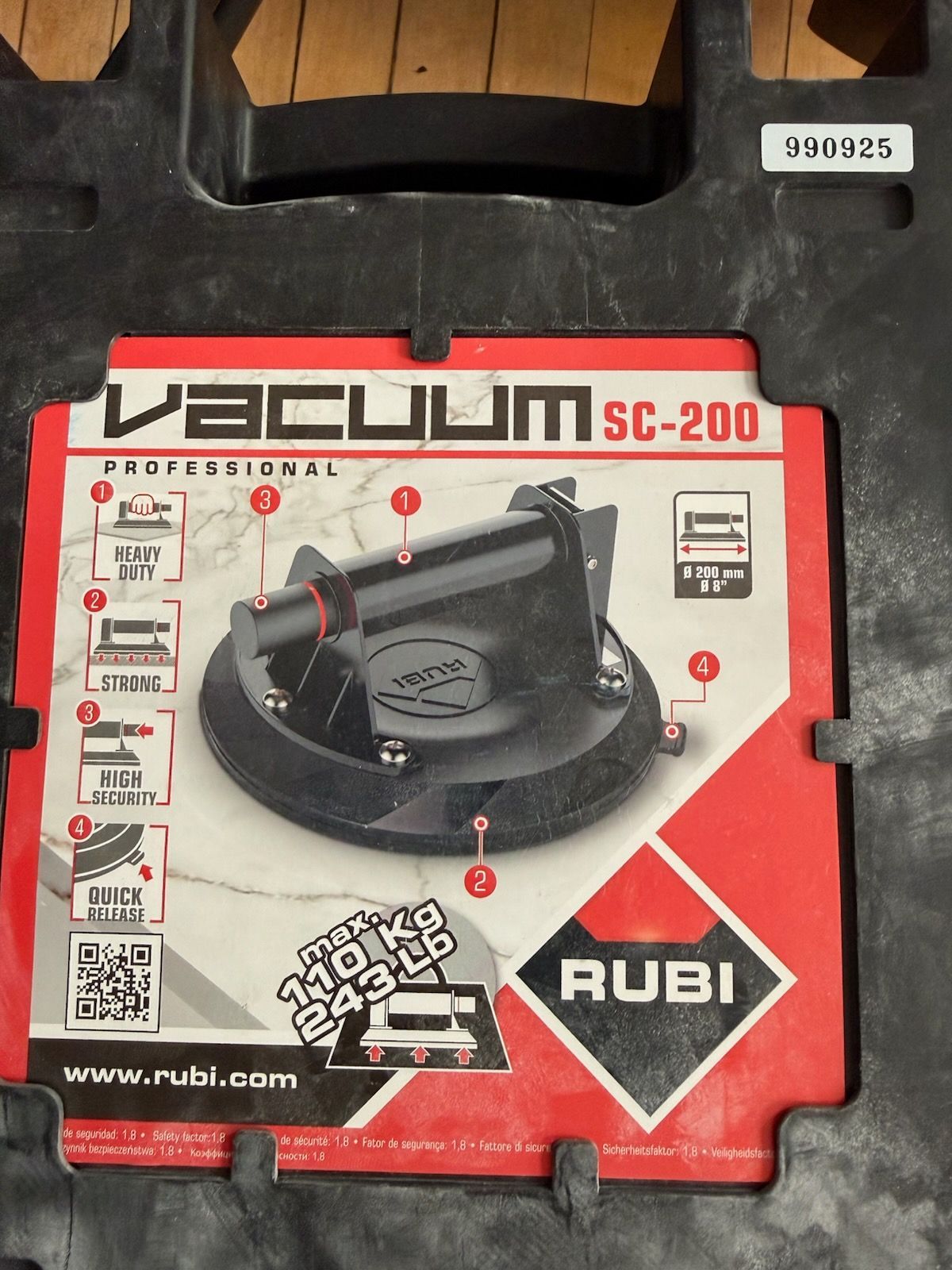 RUBI SC-200 Professional Vacuum Suction Cup