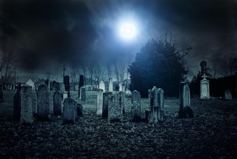 A Cemetery at Night with A Full Moon — Nick Locke Monuments in Bellingen, NSW