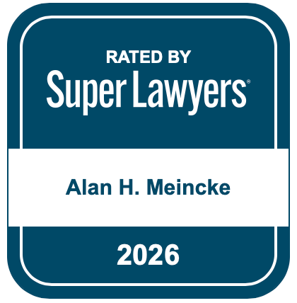 Super Lawyers 2025 badge: Orange and white rectangle with