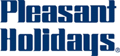 The Pleasant Holidays logo in dark blue font on a white background. The word "Pleasant" is on top, and "Holidays." is underneath.