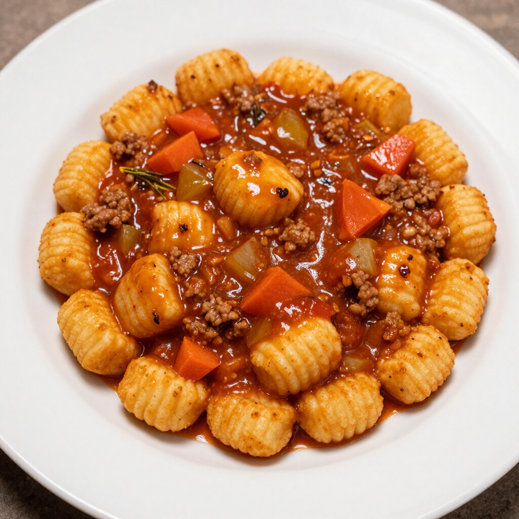 Ñoquis con salsa bolognesa
