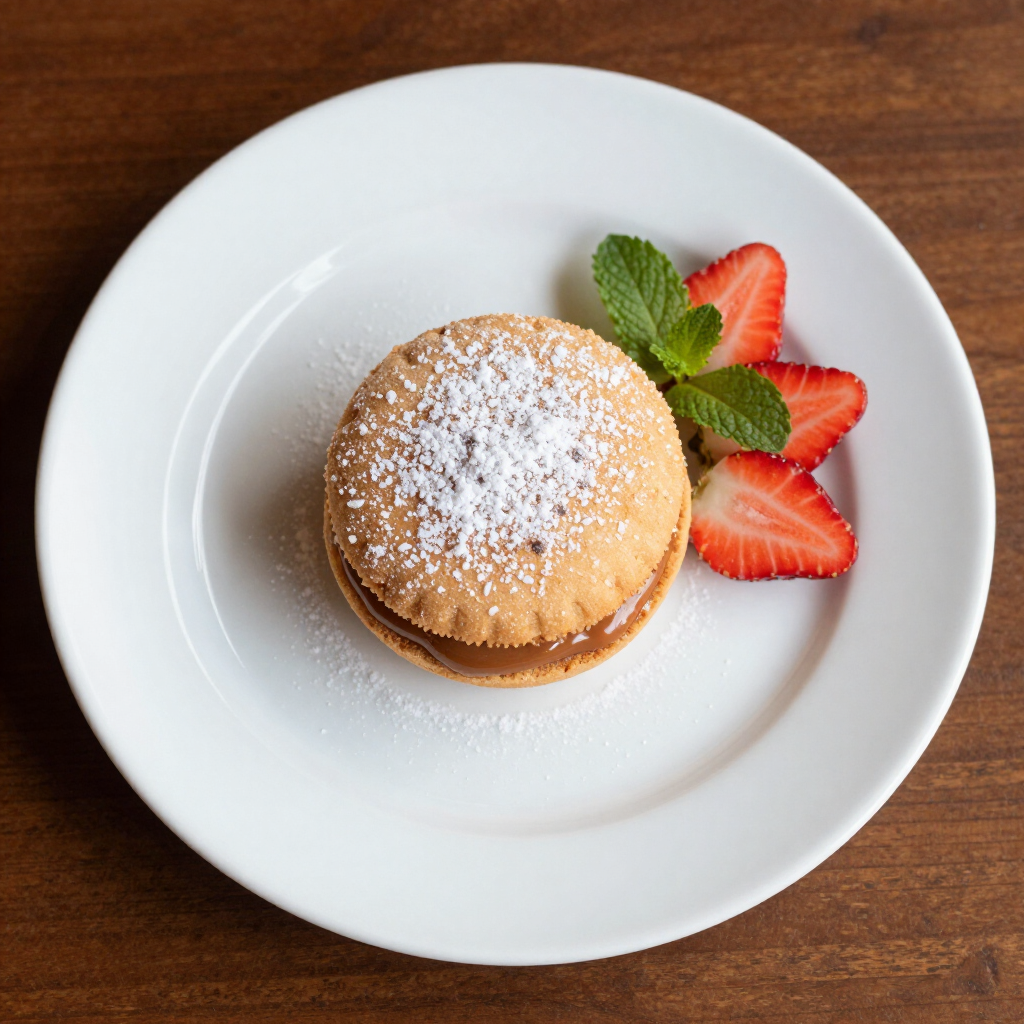 Alfajor al plato