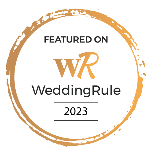 Gold circle badge with 