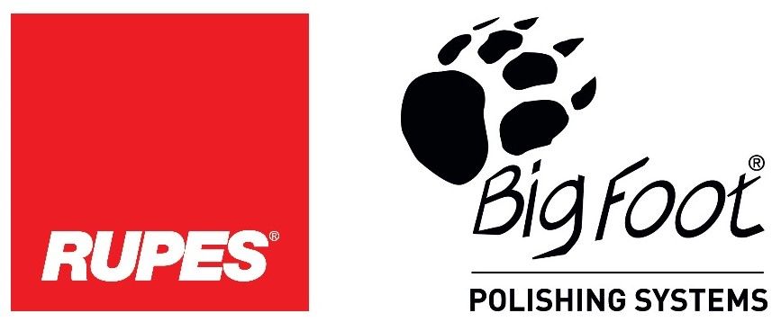 Rupes Bigfoot Polishing Systems logo: red square,