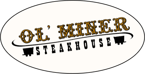 A logo for a steakhouse with a cow on it